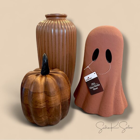 Paper Mache Ghost Decor, Brown, 11", Halloween, Way To Celebrate - Walmart - Picture 9 of 9